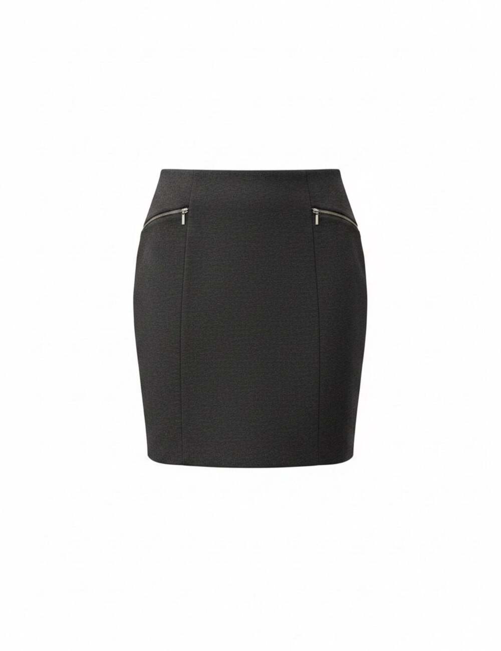 Fit Sight Women's Gray Pencil Skirt with Zipper Pockets